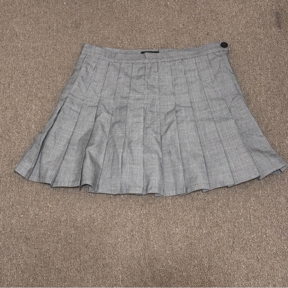 Gray Pleated Women's Skirt